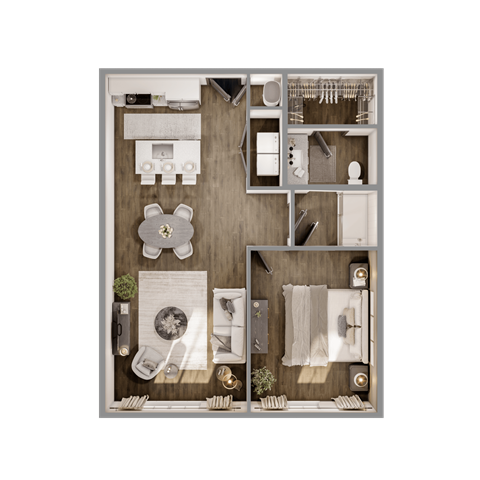 Jade floorplan at The Leo Myrtle Beach, Myrtle Beach, SC, 29579.